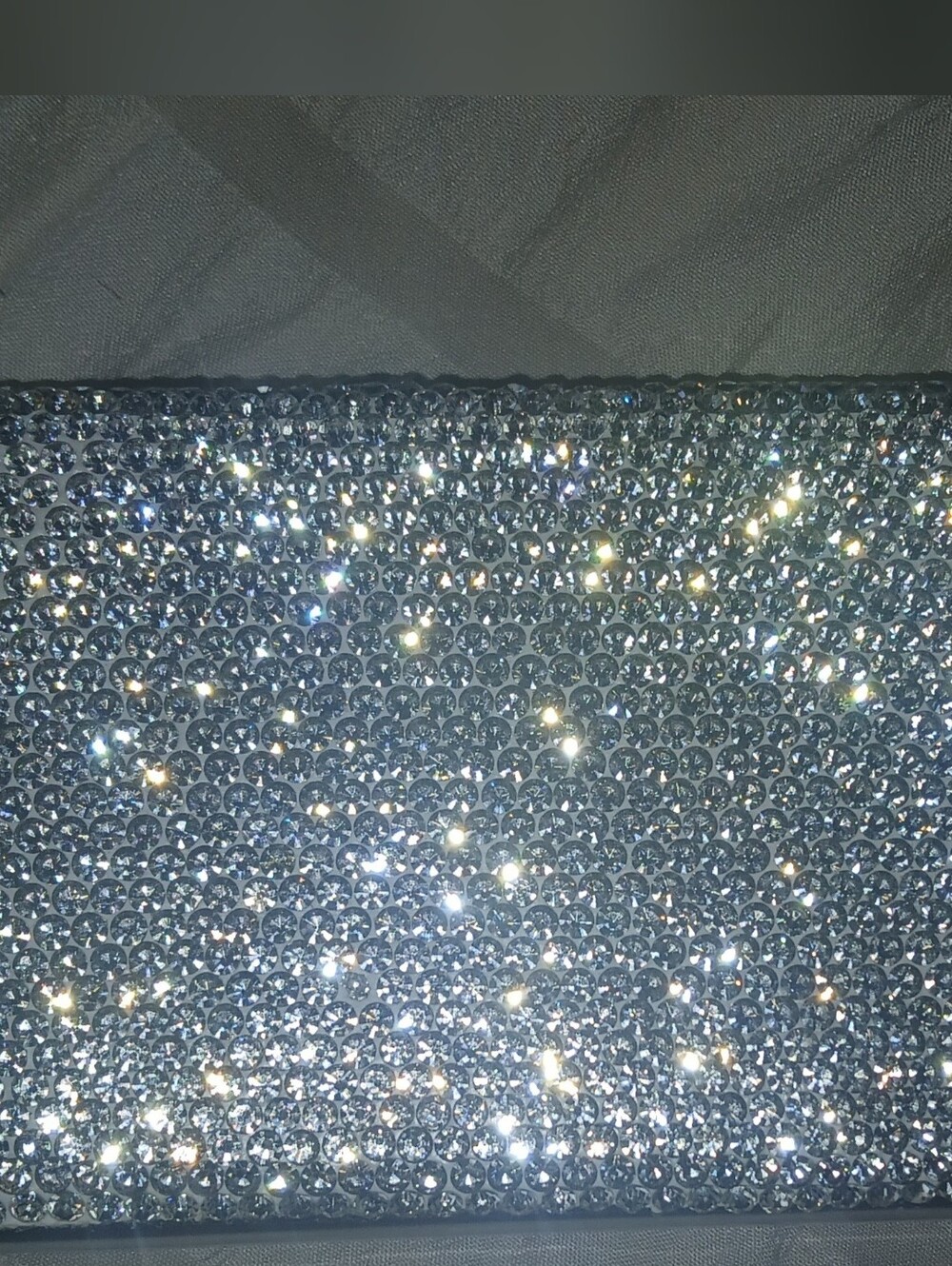 Sparkling Crystal Rhinestone Card Holder - Silver